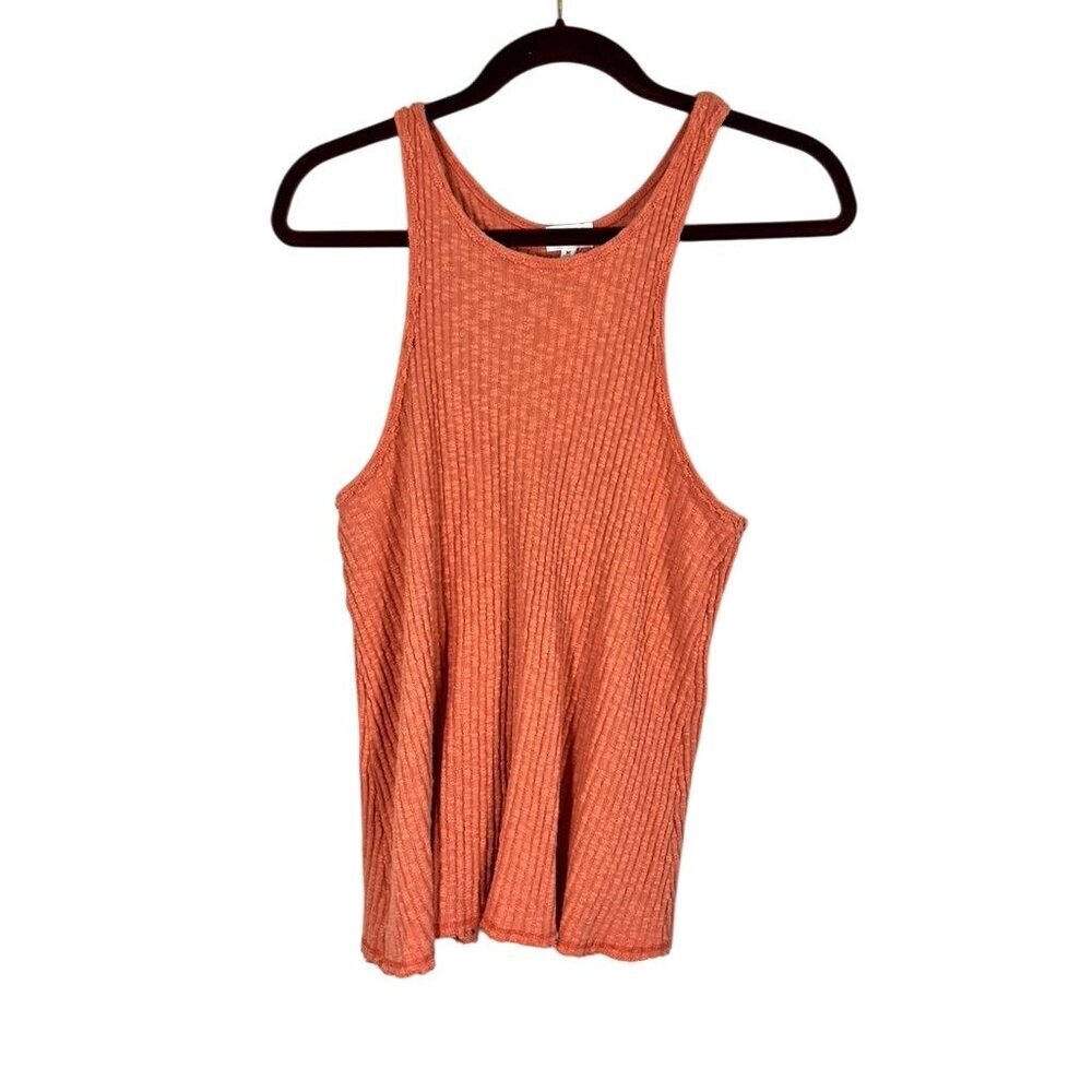 BKE Knit Tank Top Orange M Y2K Neutral Classic Chic Preppy Skater Feminine 80s